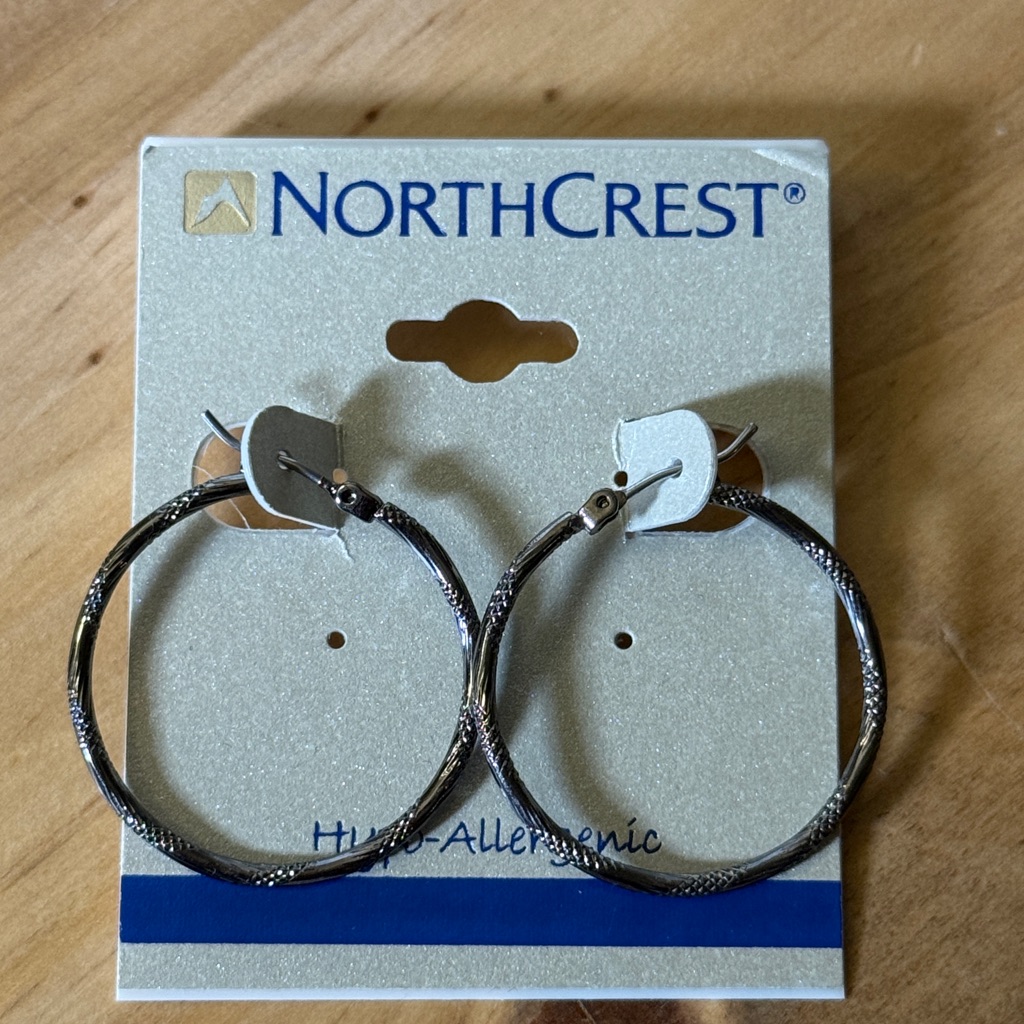 Northcrest Women’s Hoop Earrings 1” Hypoallergenic